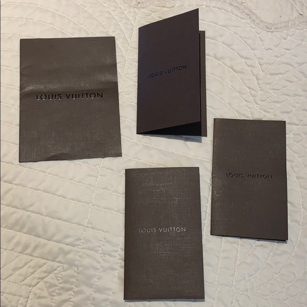 Louis Vuitton authentic receipt holders lot of 4